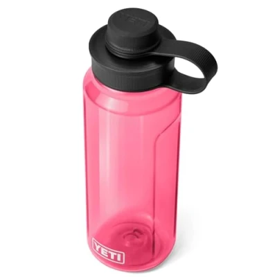 Image of YETI Yonder Water Bottle with Tether Cap, Tropical Pink, 35 oz (1 L)