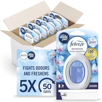 Image of Febreze Bathroom Air Freshener, Odour Eliminator, Spring Awakening, 5 count