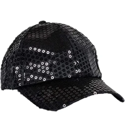 Image of sowest Sequin Baseball Cap Black