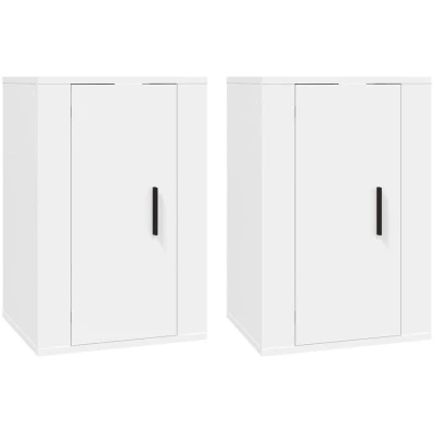 Image of vidaXL Wall Mounted TV Cabinets 2 pcs White 40x34.5x60 cm