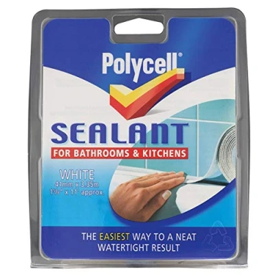 Image of Polycell Sealant Strip Bathroom &amp; Kitchen White 41mm