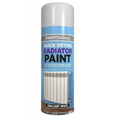 Image of 2x Spray Paint Aerosol Primer Matt Gloss Metallic Chalk Glitter Wood Metal Plastic (White Radiator)