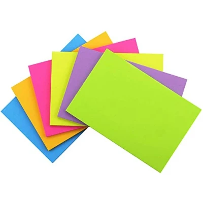 Image of Early Buy 4x6 Sticky Notes with 6 Bright Color Self Stick Pads/Pack, 45 Sheets/pad