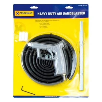 Image of New Heavy Duty AIR Sand Blaster GRIT Shot Blasting Sandblaster Gun SANDBLASTING KIT Siphon Feed Blast Rust Remove HIGH Speed Removal Tool