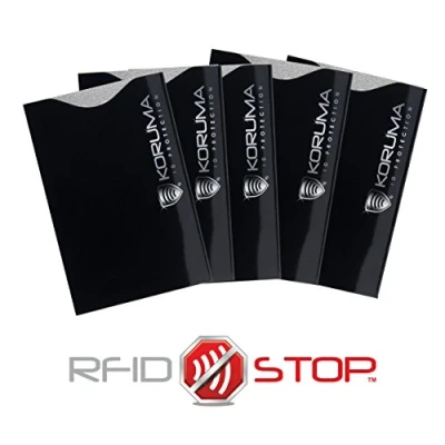 Image of RFID Blocking PAYPASS Credit Debit Card Protector ID Theft Protection Sleeve (BLS 5 Pack)