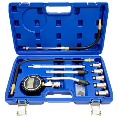 Image of ZKTOOL LCD Digital Compression Tester Automotive, Gauge 250 PSI, Automotive Engine Adapter Kit, Cylinder Kit
