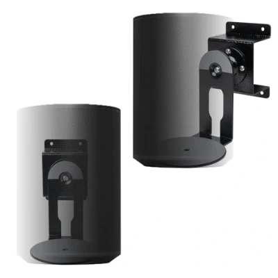 Image of shinar Metal Wall Mount Compatible with Sonos Era 100, Swivels up to 360, Tilts 70/+70 (Up and Down, Left Right) Rotation without Adjusting Screws Max. 12 kg (2 Pack, Black)