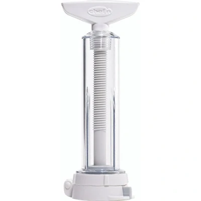 Image of Chef&#039;n GarlicMachine Garlic Press, Handheld Twist Crusher, Store Whole Cloves in the Fridge, White