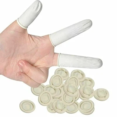 Image of walgreen Xample 100 PCS Disposable Latex Rubber Finger Covers Cots Sets Tip Fingertips Gloves Protect Keeping Dressing Dry and Clean, Anti stati, White