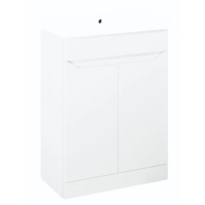 Image of Iflo Jalon 2 Door Floor Standing Base Unit 600mm (W) X 330mm (D) 800mm (H) White Matt