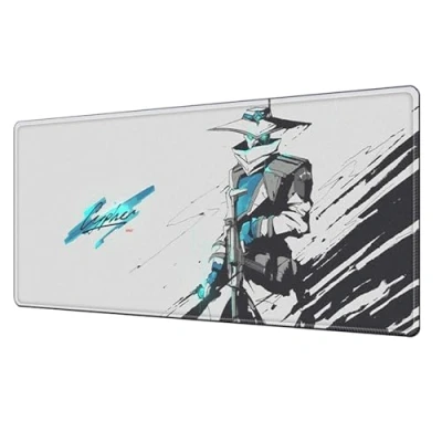 Image of CUSTCH Valorant mouse padBlack and white gaming padXXL pad 900x400Office desk mat largeWaterproof Anti slipCYPHER