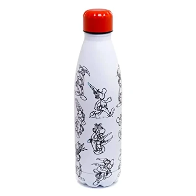 Image of Puckator Asterix Stainless Steel Water Bottle Cold for 24h and Hot 12h Metal Bottles with Comic Book Design Double Walled Modern Thermos Flask Bpa Free 500 ml