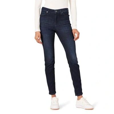 Image of Amazon Essentials Women&#039;s Mid Rise Skinny Jean, Dark Wash, 10 12 Long