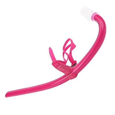 Image of Dilwe Snorkel with Mouthpiece, Swimming Front Mounted Silicone Mouthpiece Swim Training Breath Gear(red) Diving