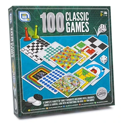 Image of 100 Classic Games Compendium A Collection of Family Board Includes Chess, Draughts and Ludo