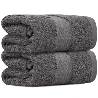 Image of Towelogy Premium Face Cloths 100% Combed Cotton Fade Resistant 33x33cm Super Soft Cleansing Towels Flannels Hotel Quality (2, Grey)