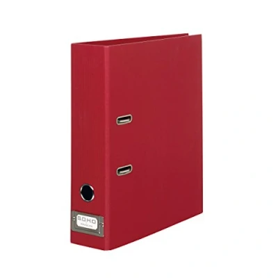 Image of Rössler SOHO 80mm Spine A4 Lever Arch File with Metal Index Holder Red