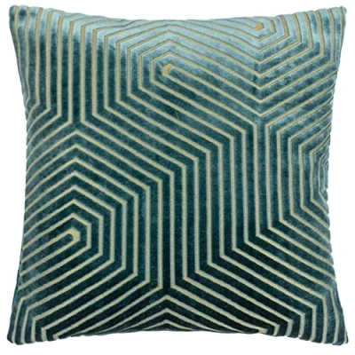 Image of Paoletti Evoke Cushion Cover,Teal,45 x 45cm