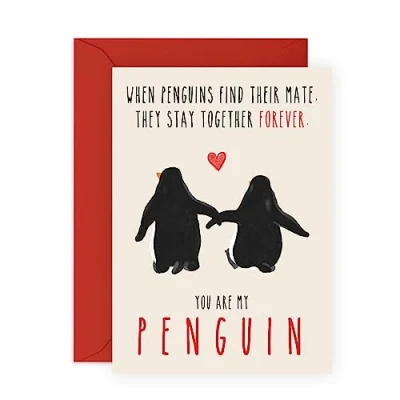Image of Central 23 Fiance Birthday Card For Him Her Anniversary Penguin Gifts Husband Wife Valentines Boyfriend Girlfriend Comes With Fun Stickers Blank Inside Envelope