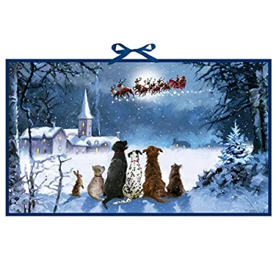 Image of Deluxe Traditional Christmas Advent Calendar Santa And Animals Father Picture