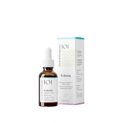 Image of Geek &amp; Gorgeous 101 B Bomb 10% Niacinamide Serum, Zinc PCA Sarcosine, helps enlarged pores, oiliness and blemishes, combination skin, 30ml
