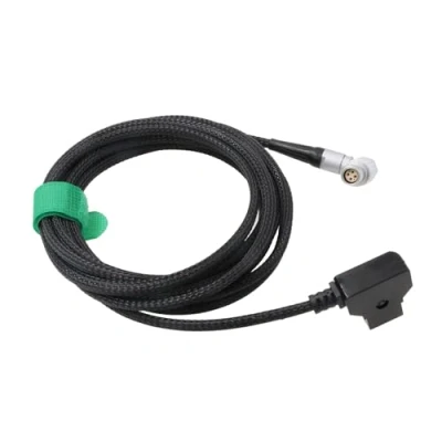 Image of 4.9ft D tap Right Angle Female 6 Pin Braided Power Cable for RED Epic Dragon DSMC2 Camera