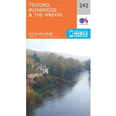 Image of Explorer 242 Telford, Ironbridge &amp; The Wrekin Map With Digital Version