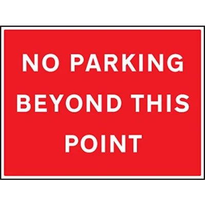 Image of Road Signs No parking beyond this point Rigid Plastic