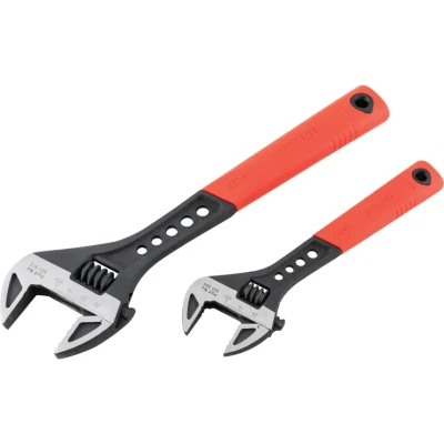 Image of Kennedy 8&quot;/12&quot; Soft Grip Phosphate Finish Adjustable Wrench Set