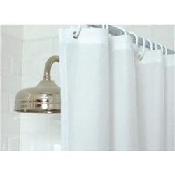 Image of Mitre Essentials Plain Shower Curtain White