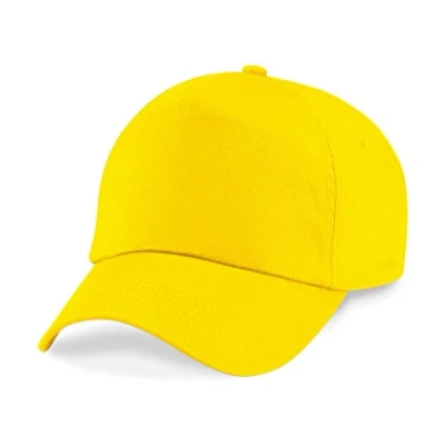 Image of Beechfield Unisex B010.YEL 5 Panel Cap Black, One Size