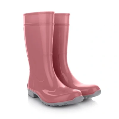 Image of LEMIGO Ilse Women&#039;s Wellington Boots High Rain Boots, Powder Pink, 6 UK