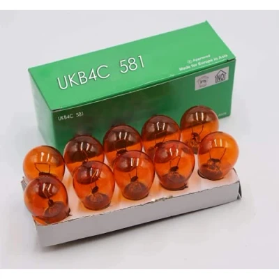 Image of UKB4C 10 x 581 PY21W BAU15S Amber Front &amp; Rear Indicator Car Light Bulb 12v 21w