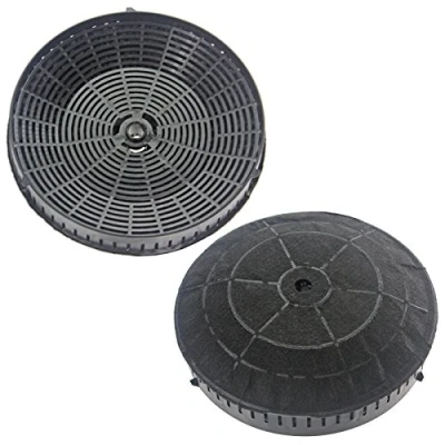Image of SPARES2GO Round Carbon Filter Pair compatible with Elica Cooker Hood Vent Extractor