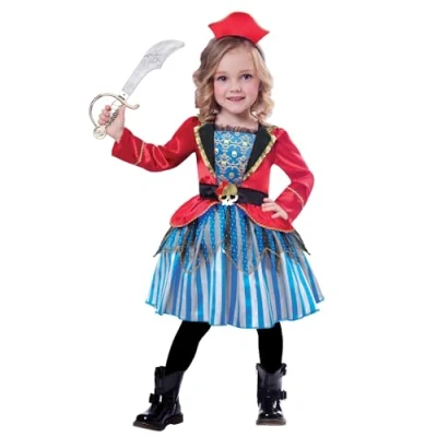 Image of Girls Pirate Cutie Bucaneer TV Book Film World Day Carnival Halloween Fancy Dress Costume Outfit 3 10 Years (5 7 Years)