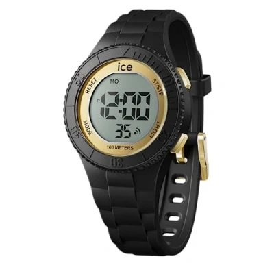 Image of ICE WATCH digit Black gold Girl&#039;s wristwatch with plastic strap 021607 (Small)