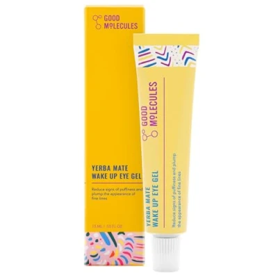 Image of Good Molecules Yerba Mate Wake Up Eye Gel Mate, Hyaluronic Acid and Caffeine to Hydrate, Minimize Puffiness Swelling Skincare for Face