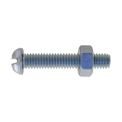 Image of Genuine 100 Pairs Machine Screws Pan Slot W/Nut 6Ba X 3/4 Tool Workshop Acces...