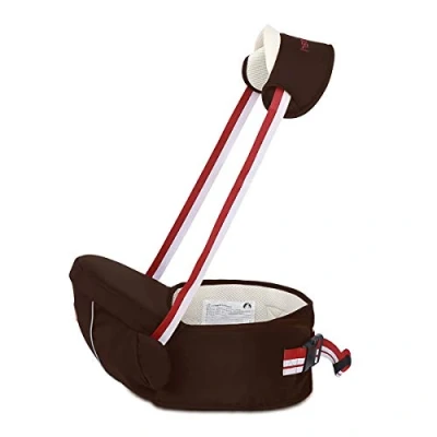 Image of SONARIN Multifunctional Hipseat Baby Carrier,Free Size,Toddler Hip Seat Carrier,Front Carrier Belt,4 Carrying Positions(Brown)