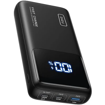 Image of INIU Power Bank, 100W 25000mAh Portable Charger Fast Charging USB C Input &amp; Output for Laptop and Phones Battery Pack, Powerbank iPhone 16 15 14 13 12 Pro Max Mini Plus Samsung Steam Deck iPad etc