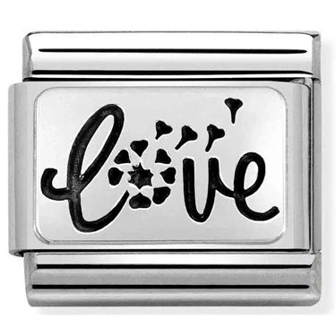 Image of Nomination Classic Silver Love with Flower &amp; Hearts Charms