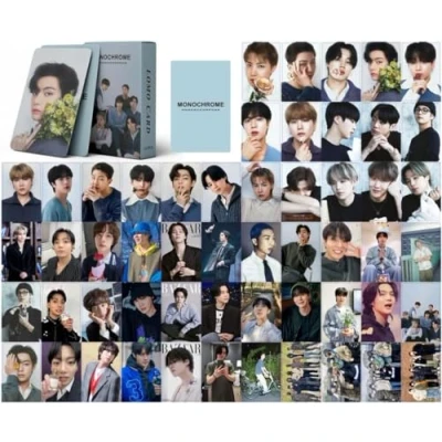 Image of 55PCS Bangtan Boys Lomo Cards Monochrome New Album BTS Mini Photocard Set Gift for Army Fans
