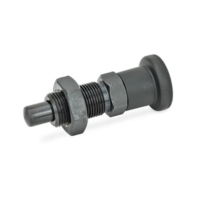 Image of Ganter Standard Wheel Locking Bolt GN 817 No Latch Stop/Burnished Steel Click Pen gehärtet 1 Piece), Black, 4 BK
