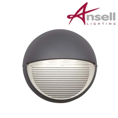 Image of Ansell 3W Kappa LED Wall Light 240V Silver Grey