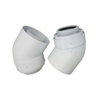 Image of Viessmann 45 Deg Balanced Flue Elbow Pair (80/125mm) 7194324.