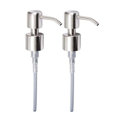 Image of Kapitan Soap Dispenser Pump Head Replacement Spare Stainless Steel 24mm Brushed Finish