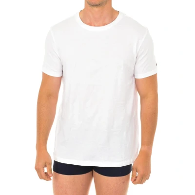 Image of Tommy Hilfiger Mens Pack 2 Short sleeved T shirts UM0UM01030 men White Size Small