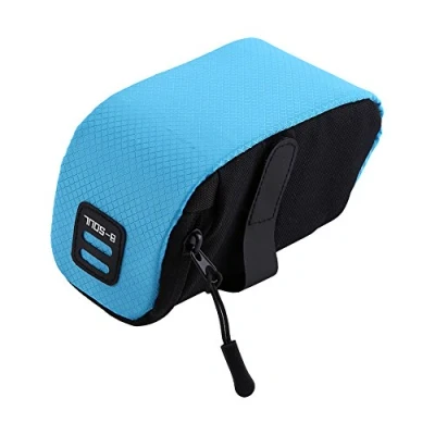 Image of Dilwe Bike Saddle Bag, Bicycle Mini Rear Seat Bag Tail Under for Mountain Road Bike(Blue) Cycling Racking And Storage