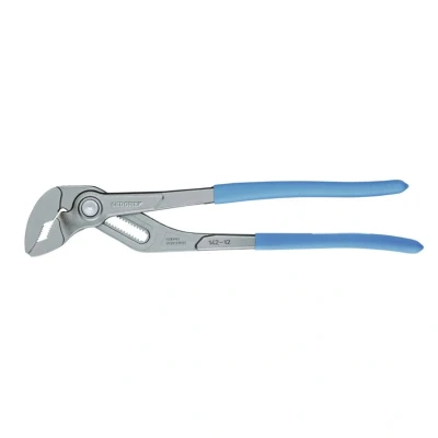Image of GEDORE Water pump pliers, Clamping width to 44 mm, Pushbutton setting, Finger protection, Flat, Chrome plated, 142 12 TL