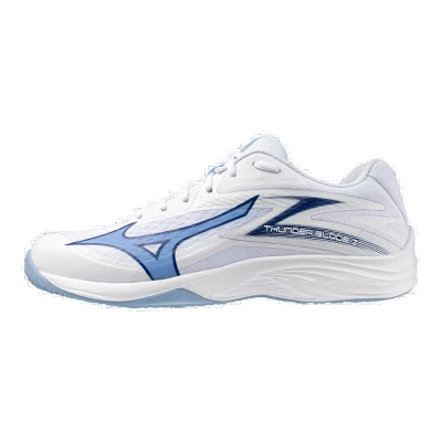 Image of Mizuno Thunder Blade Z Volleyball shoes, Men&#039;s, Size: 7.5, White/bellwether blue/bel air blue Textile/synthetics